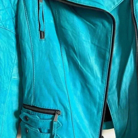 Neiman Marcus Leather Motorcycle Jacket - Picture 2 of 10